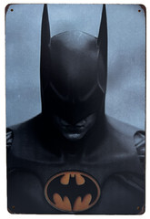 Batman Dark Knight Tin Sign (Bale Keaton Kilmer Adam West Robin) W41096